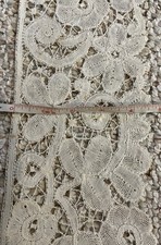 Antique Victorian Honiton Lace From Devon, England ~ 71”x4.5” picture