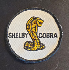 Shelby Cobra Embroidered Round Patch Black White Yellow Approx 3 in picture