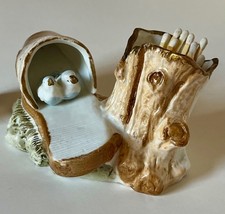 Replica 19th‑Century Shoe Match Holder — Mid‑Century Ceramic Figurine picture