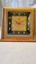 Telechron 1930’s “Pharoah” 4F61 Mahogany And Inlay Desk Clock Working picture