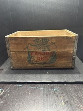 Nice Vtg 1958 Canada Dry Soda Pop Bottles Wood Crate 16.25
