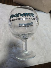 Vintage Edgewater Casino Laughlin NV Jumbo 48oz Fishbowl Goblet Souvenir Glass picture