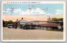 K18/ Mt Vernon New York Postcard c1910 NYNH&H Railroad Depot  375 picture
