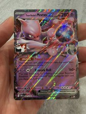 Team Rocket's Mewtwo ex 081/182 Holo Prize Pack Series 8 League Stamp Very Clean picture
