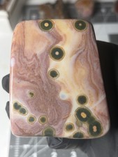 Gorgeous Ocean Jasper Free Form Old Stock Vein 1 Orbs Pink picture