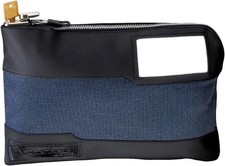 Money Bag with Key Lock and Zipper for Cash, 11-1/2 in. Long Locking Portable Tr picture