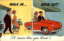 Stoughton MA Car Dealer Comic Edward E. Lemieux c1940s-50s Vintage Postcard picture