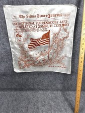 antique WWII silk banner dated sept 2, 1945, Unconditional Surrender original picture