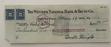 Wright Brothers 1936 Check Signed By Orville picture