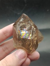 69g Natural Smoky Quartz Crystal With Rainbow And Dendrites Inclusions Specimen picture