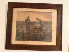 The Angelus By Millet 1920 VTG Earth Tone Framed 