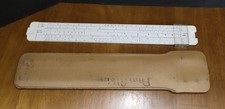 ACU-MATH No. 400 Slide Rule Vector Type Pocket Ruler W/ Leather Case 12