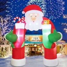 11FT Giant Christmas Inflatables Santa Claus Archway Outdoor Decorations picture