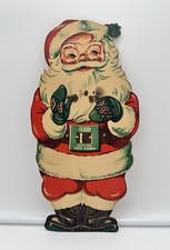 Sears 1948 Christmas Mechanical Winking Santa Claus Happi-Time Toy Town Die Cut picture