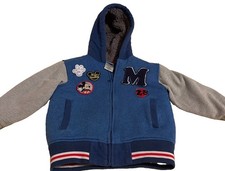 Disney Vintage Toddler Sz 4T Hooded Zip Up Varsity Jacket Coat picture