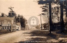 Bryantville MA Massachusetts Street Scene Benson�s Cafe 1917 RPPC Postcard COPY picture