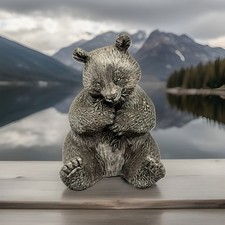 Vintage Reed & Barton Silverplate Panda Bear Music Box My Favorite Things 3