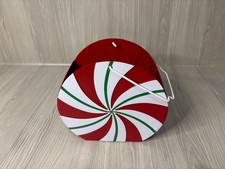 BRAND NEW W/TAGS Ashland Peppermint Lane Metal Tabletop Décor picture