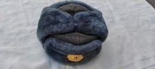 ⁠Vintage Soviet Army Ushanka Hat USSR Military Winter Fur Cap Cockade 1987 Sz 58 picture