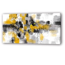 Bamdeya Large Abstract Canvas Wall Art City Paintings 30X60inches Framed picture