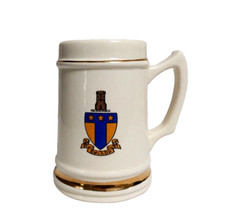 VINTAGE L.G. BALFOUR BEERSTEIN MUG ATTLEBORO, MA GOLD TRIM 3 STARS BLUE GOLD picture