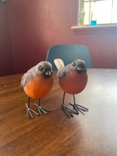 Ceramic Bird Figures Robins Set of 2 picture
