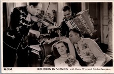 1933 REUNION IN VIENNA Film Still RPPC Diana Wynyard John Barrymore MGM picture