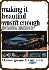 1967 CHEVROLET CHEVY IMPALA Car Vintage-Look-Edge DECORATIVE REPLICA METAL SIGN  picture