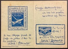 D’ANNUNZIO FIUME D’ITALIA EIA EIA ALALA’ DANNUNZIAN GROUP CARD YEAR 1953 picture