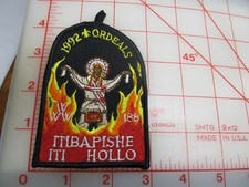 OA Lodge 188 ITIBAPISHE ITI HOLLO collectible 1992 Ordeals patch (g37) picture