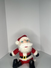 Angelia Mor's Gemmy Animated BLUE EYE Santa Claus Musical Christmas Plush picture