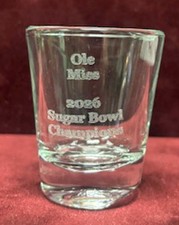 Ole Miss Rebels 2026 Sugar Bowl Champions Heavy Duty 2 oz glass shot glass picture