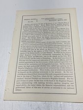 CIVIL WAR GENERAL JOSEPH TOTTEN MOURNING & EULOGY ORDER 1864 SPAN 50 YEARS 1897 picture
