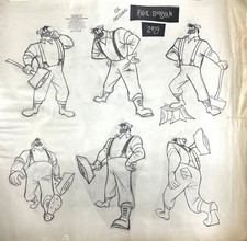 Disney:Paul Bunyan-Original Stat Oversized Model Sheet-1958 picture