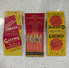 Vintage Gateway Sporting Goods Co. Feature Matchbooks Wichita Kansas City picture