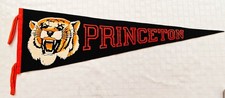 Princeton Univ Tigers Wool Pennant Banner Vintage 27” + Fringe Tagged Trench picture