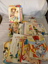 Vintage 1940S -1950s large lot Birthday Cards picture