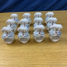 12 Pfaltzgraff Winter Frost Napkin Ring Holders picture