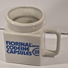 Vintage Fiorinal With Codeine Capsules Advertising Coffee Mug Pharma Drug Rep picture