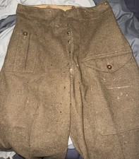 Original Ww2 British P37 Trousers 1944 Size 9 Damaged Arnhem Display picture