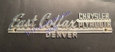 VTG East Colfax Chrysler Plymouth Metal Dealership Emblem picture