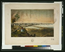 Photo:Providence Rhode Island Harbor View 1858 Hand Colored picture