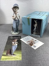 Lladro Figurine Can I Play #7610, Boy with Baseball Bat Original Box 1990 picture