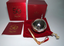 Wallace 2020 Annual Silver-Plated Sleigh Bell 50th Edition Ornament - Box picture