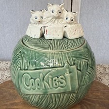VTG MCM McCoy Cookie Jar, Kittens On A Ball Of Yarn, Three Little Kittens 1950s* picture