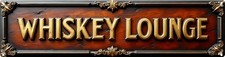 Vintage Tin Whiskey Lounge Sign Retro Metal Sign Suitable For Home Shop Bar -... picture