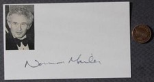 Naked & Dead Author Norman Mailer Signed Autograph Photocard Executioners Song + picture