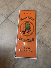 VTG ZIG ZAG METAL TIN SIGN 9