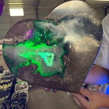 12.58LB Natural Volcano Agate Quartz heart shape crystal Mineral Energy Healing picture