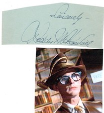 Roddy McDowall signed vintage album page Book Worm on Batman picture